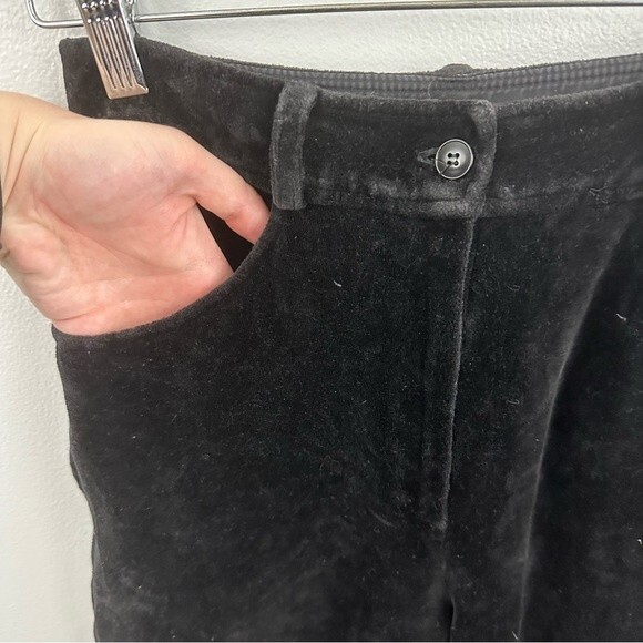 Kenzie Black Velvet Pants Size European 38/US 6 - Picture 6 of 13
